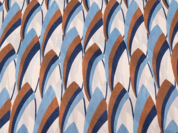 Stoff Refracted Tana Lawn  Cotton  blau-braun