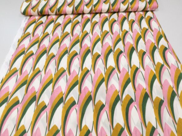 Stoff Refracted Tana Lawn  Cotton rosa-grün – Bild 3