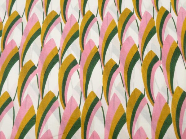 Stoff Refracted Tana Lawn  Cotton rosa-grün