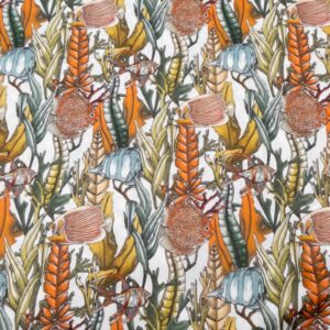 Stoff The Aquatic Tana Lawn Cotton weiss