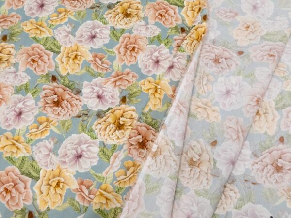 Stoff English Rose Tana Lawn  Cotton blau – Bild 2
