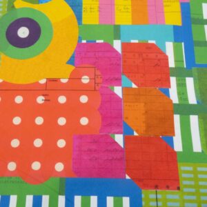 Stoff Assemble Hawai Emerised PI002 - Karel Martens - grün-rot-blau