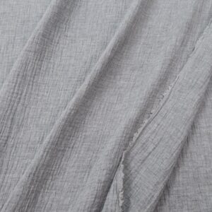 Stoff Double Gauze meliert mittelgrau kalt Alloy