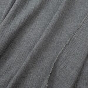 Stoff Double Gauze meliert dunkelgrau kalt Steel Gray