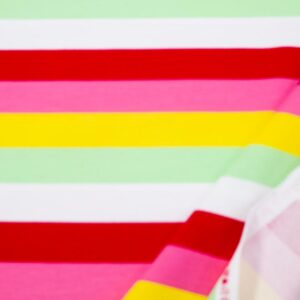 Stoff Sweat Streifen pastellgrün_pink