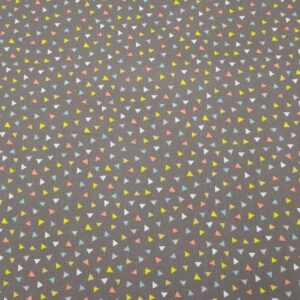 Stoff BW Dreiecke grau