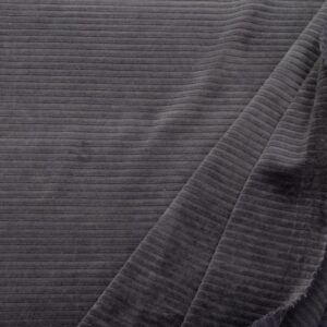 Stoff NickyCordjersey dunkelgrau