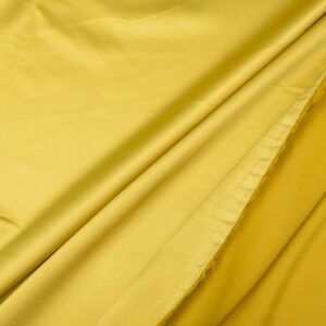 Stoff Kunstfaser glänzend fein senfgelb