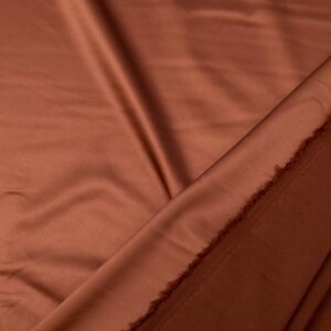 Stoff Kunstfaser glänzend fein terracotta