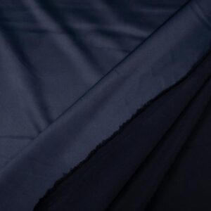 Stoff Kunstfaser glänzend fein nachtblau