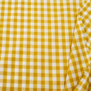 Stoff BW Vichy 1x1 Golden Glow - weiss