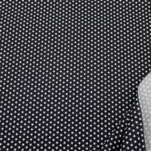 Stoff BW Sterne schwarz/weiss
