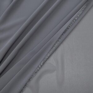 Stoff Chiffonkrepp mausgrau