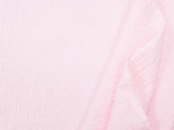 Stoff Double Gauze Dobby -Plumetis Pink-a-boo – Bild 2