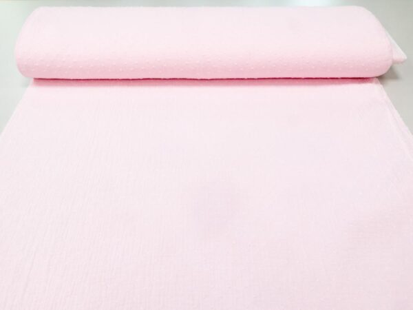 Stoff Double Gauze Dobby -Plumetis Pink-a-boo – Bild 3