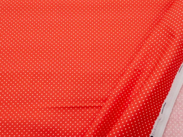 Stoff BW LOLA Punkte 2mm rotorange