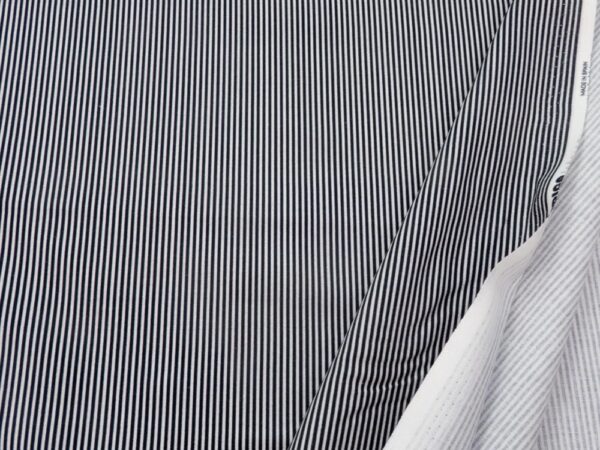 Stoff BW QUINO Streifen 2mm schwarz