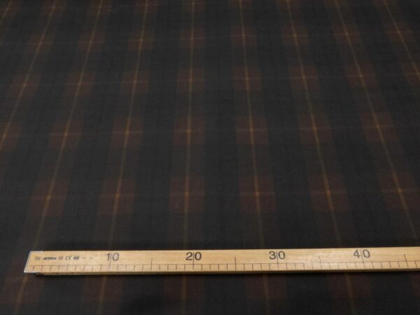 Stoff Cotton Silkwax Oilskin Hunter Brown Tartan – Bild 4
