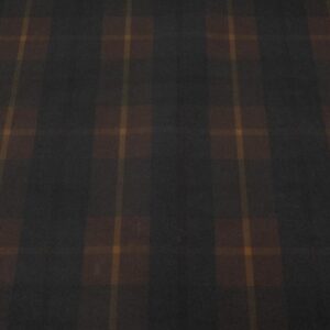 Stoff Cotton Silkwax Oilskin Hunter Brown Tartan