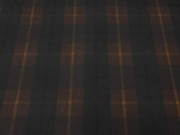 Stoff Cotton Silkwax Oilskin Hunter Brown Tartan