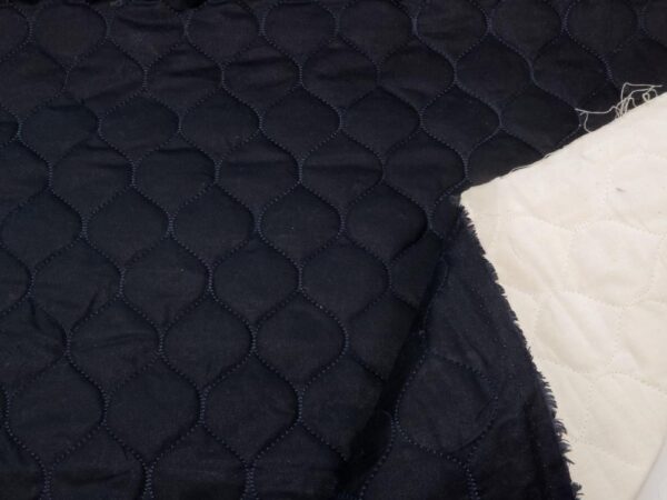 Stoff Darkest Navy Pavillon Quilted Oilskin – Bild 2