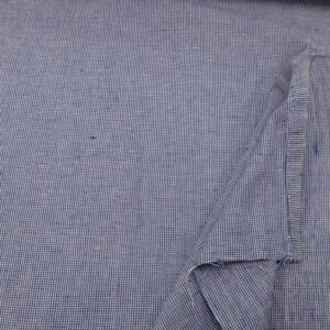 Stoff Leinen Hahnetritt blau