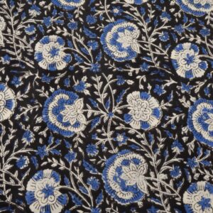 Stoff Indian Cotton Block Print Freedom Block