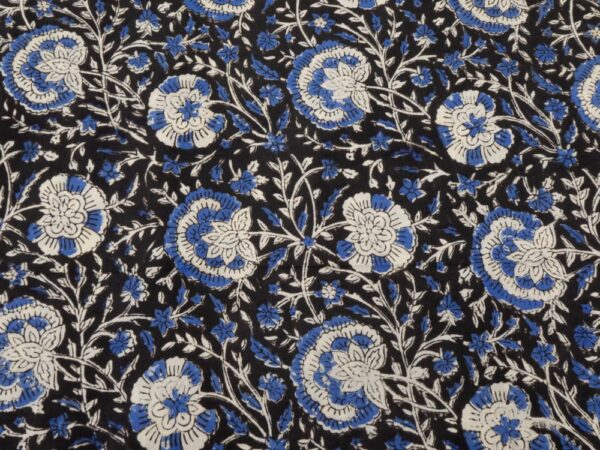 Stoff Indian Cotton Block Print Freedom Block