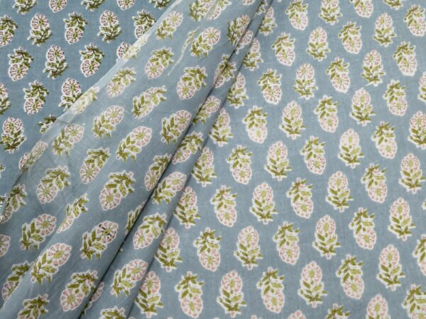 Stoff Indian Cotton Phoebe Blues – Bild 2