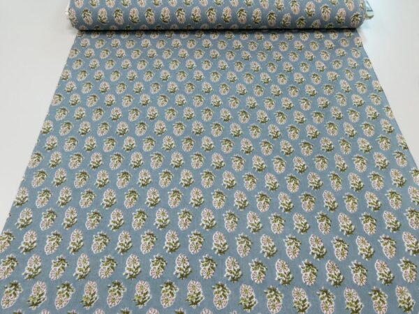 Stoff Indian Cotton Phoebe Blues – Bild 3