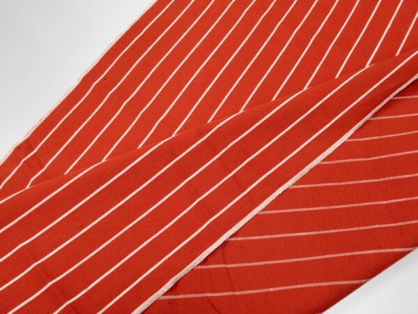 Stoff Indian Cotton Twill-red Stripe Handloom – Bild 2