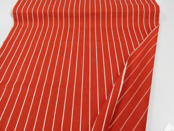 Stoff Indian Cotton Twill-red Stripe Handloom – Bild 3