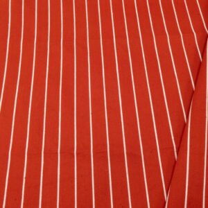 Stoff Indian Cotton Twill-red Stripe Handloom