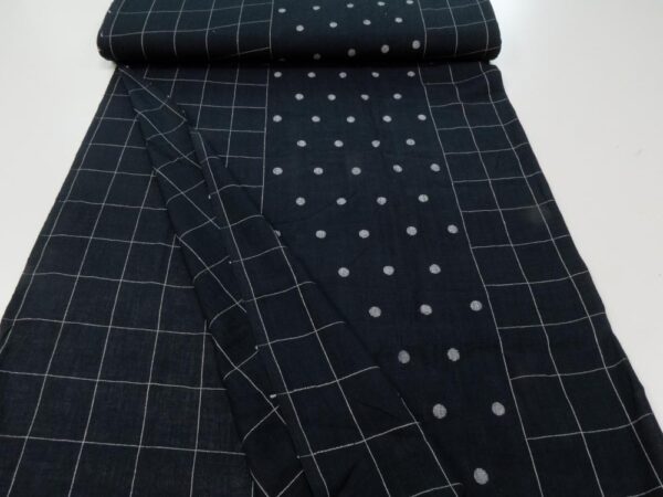 Stoff Indian Cotton Midnighr Orchard  Jamdani – Bild 3