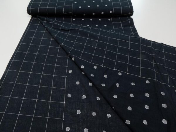 Stoff Indian Cotton Midnighr Orchard  Jamdani – Bild 4