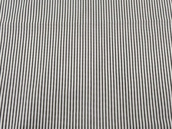 Stoff Indien Cotton Lean Stripe Mono black-white