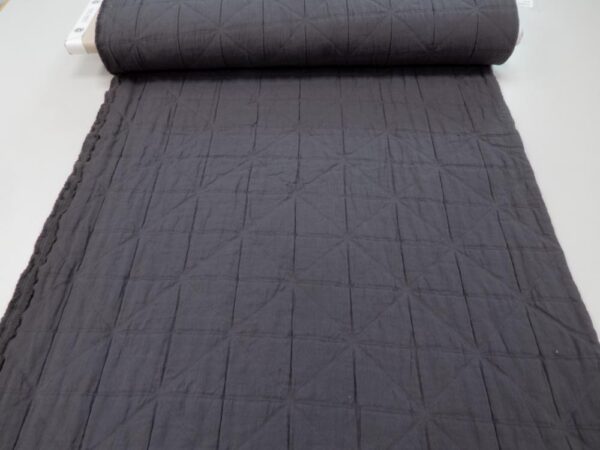 Stoff  Jacquard Cotton Arlo Charcoal – Bild 2
