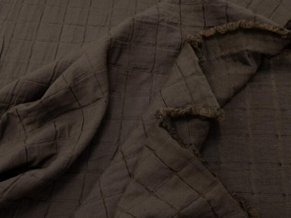 Stoff  Jacquard Cotton schokoladenbraun – Bild 2