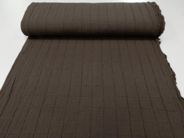 Stoff  Jacquard Cotton schokoladenbraun – Bild 3