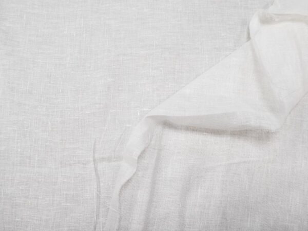 Stoff EU Linen Gauze White