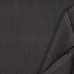 Stoff Leinen Plaining 260gsm - dunkelbraungrau