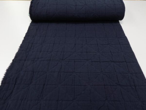 Stoff  Jacquard Cotton nachtblau – Bild 3