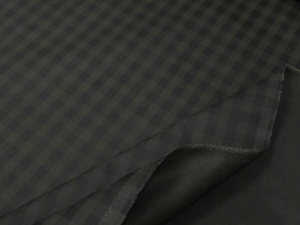 Stoff Oilskin Gingham Scottish Green-black – Bild 2