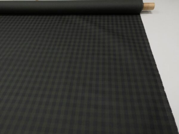 Stoff Oilskin Gingham Scottish Green-black – Bild 3