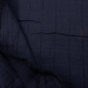 Stoff Quink Jacquard Square Cotton nachtblau