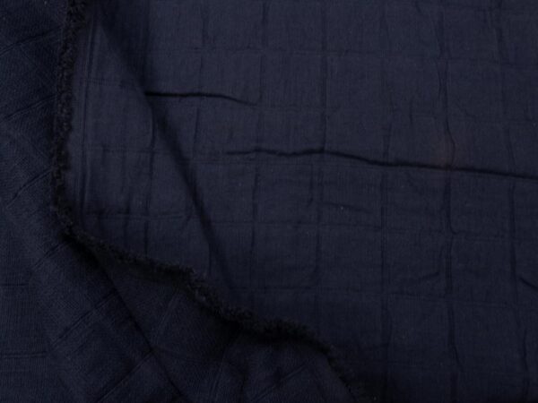 Stoff Quink Jacquard Square Cotton nachtblau