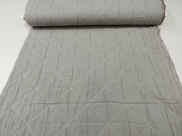 Stoff  Jacquard Cotton graublau – Bild 2