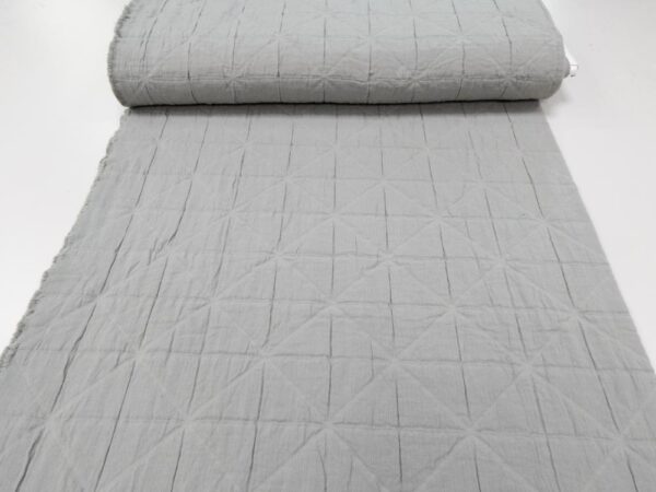 Stoff  Jacquard Cotton graublau – Bild 3