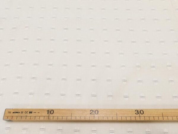 Stoff Sheer Natural Indian Cotton Black-Ecru Dobby – Bild 4