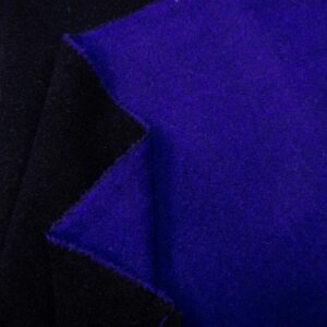 Stoff Wolle Double Face violett/dunkelmarengo